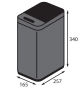 Мусорное ведро сенсорное прямоугольное Koer TC-020408-07 8 л цвет графит (KR5590) - 2