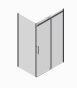 Бічна стінка до кабіни Koer SR SW01-90x200-TR-07 прозоре скло Easy Clean 8мм, графіт (KR5382) - 5
