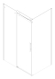 Бічна стінка до кабіни Koer SR SW01-90x200-TR-01 прозоре скло Easy Clean 8мм, хром (KR5381) - 6