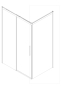 Бічна стінка до кабіни Koer SR SW05-90x200-TR-01 прозоре скло Easy Clean 6мм, хром (KR5407) - 8