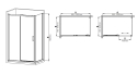 Душевая кабина без поддона Mixxus Premium DIVERSE SC03-100x80x195-TR Black прозрачное стекло 6мм (MI6866) - 7