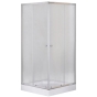 Душевая кабина с низким поддоном Mixxus CUBIC SCT01-90x90x195-FB CHROME матовое стекло 4мм (MI6903) - 1