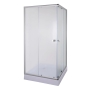 Душевая кабина с низким поддоном Mixxus CUBIC SCT01-90x90x195-FB CHROME матовое стекло 4мм (MI6903) - 5