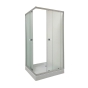 Душевая кабина с низким поддоном Mixxus CUBIC SCT01-90x90x195-FB CHROME матовое стекло 4мм (MI6903) - 6