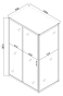 Душова кабіна без піддону Mixxus HARD SC01-100x80x185-TR CHROME прозоре скло 5мм (MI6911) - 2