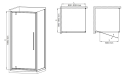 Душевая кабина без поддона Mixxus Premium BEVEL SC01-90x90x195-TR Chrome прозрачное стекло 6мм (MI6863) - 2