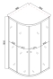 Душевая кабина без поддона Mixxus PLAIN SC01-90x90x185-GR CHROME серое тонированное стекло 4мм (MI6900) - 2