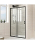 Двері в нішу Mixxus Premium DIVERSE SD01-100x185-TR Black прозоре скло 5мм (MI6876) - 3