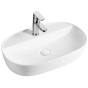 Раковина накладна Mixxus Premium ELLIPSE-0204 600х380х115mm з отвором під змішувач (MP6679) - 1