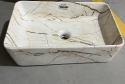 Раковина накладна Mixxus Premium QUADRO-0208 MARBLE 480х315х140mm з переливом (MP6518) - 5