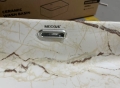 Раковина накладна Mixxus Premium QUADRO-0208 MARBLE 480х315х140mm з переливом (MP6518) - 7