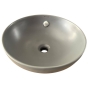 Раковина накладна Mixxus Premium TOPPER-0201 GRAY 410x410x165mm з переливом (MP6649) - 7