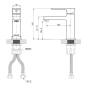 Смеситель для умывальника Mixxus Premium DANTE 001 NUT White-Chrome (MI6792) - 2