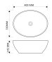 Раковина накладна MIXXUS PREMIUM ELLIPSE-0108 MARBLE 400х330х145mm (MP6526) - 2