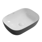 Раковина накладная Mixxus Premium DIVERSE-0112 WHITE-BLACK 455х325х135mm (MP6542) - 1