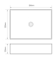 Раковина накладная Mixxus Premium QUADRO-0104 500х350х120mm (MP6515) - 2