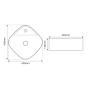 Раковина накладна MIXXUS PREMIUM WAVE-0201 MARBLE 430х430х150mm з отвором під змішувач (MP6536) - 2