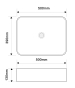 Раковина накладна MIXXUS PREMIUM DIVERSE-0110 MARBLE-BLACK 500х390х130mm (MP6517) - 2