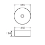 Раковина накладна Mixxus Premium TOPPER-0102 365х365х125mm (MP6680) - 2