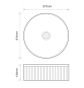 Раковина накладная Mixxus Premium WAVE-0102 MARBLE 370х370х130mm (MP6528) - 8