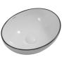 Раковина накладная MIXXUS PREMIUM ELLIPSE-0108 EDGE BLACK 400х330х145mm (MP6527) - 1