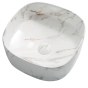 Раковина накладна Mixxus Premium DIVERSE-0104 MARBLE 370х370х135mm (MP6537) - 1