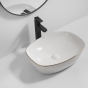Раковина накладна Mixxus Premium DIVERSE-0109 EDGE GOLD 500х380х140mm (MP6548) - 3