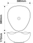 Раковина накладна Mixxus Premium WAVE-0103 MARBLE 380х380х170mm (MP6532) - 2