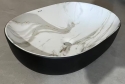 Раковина накладная MIXXUS PREMIUM ELLIPSE-0105 MARBLE-BLACK 600х400х150mm (MP6565) - 4