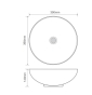 Раковина накладна Mixxus Premium ELLIPSE-0106 MARBLE 390х390х140mm (MP6533) - 3