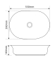 Раковина накладна Mixxus Premium ELLIPSE-0103 550х390х140mm (MP6553) - 2