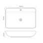 Раковина накладна Mixxus Premium BEVEL-0203 600х405х120mm з отвором під змішувач (MP6513) - 2