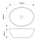 Раковина накладна Mixxus Premium ELLIPSE-0107 345х265х120mm (MP6525) - 2
