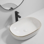 Раковина накладна Mixxus Premium ELLIPSE-0105 EDGE GOLD 600х400х150mm (MP6564) - 3