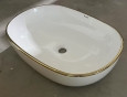 Раковина накладна Mixxus Premium ELLIPSE-0105 EDGE GOLD 600х400х150mm (MP6564) - 5
