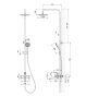 Душова колона зі змішувачем Mixxus Premium MONE 009-J Graphite (MI6783) - 9