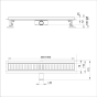 Душевой линейный трап ITAL IT03-FT19/600 Brushed nickel, комбинированный затвор (IT03-FT19/600) - 5