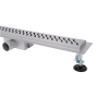 Душовий лінійний трап ITAL IT02-FT09/600 Brushed nickel, комбінований затвор (IT02-FT09/600) - 2