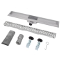 Душовий лінійний трап ITAL IT02-FT09/600 Brushed nickel, комбінований затвор (IT02-FT09/600) - 4