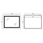 Дзеркало Mixxus WARM MR02-90x70 з Led Touch, Anti-fog, димером, регулятором яскравості, годинником (MI6673) - 2