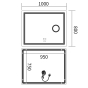 Дзеркало Mixxus Premium QUADRO MR20-100x80 з Led Touch, Anti-fog, димером, регулятором яскравості, лінзою (MP6623) - 2