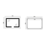 Дзеркало Mixxus HARD MR07-80x50 з Led Touch, Anti-fog, димером, регулятором яскравості (MI6658) - 2