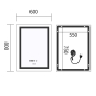 Дзеркало Mixxus Premium FLASH MR21-60x80 з Led Touch, Anti-fog, димером, регулятором яскравості, годинником (MP6617) - 2