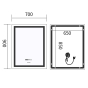 Дзеркало Mixxus Premium FLASH MR21-70x90 з Led Touch, Anti-fog, димером, регулятором яскравості, годинником (MP6618) - 2