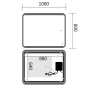 Зеркало Mixxus Premium OLIVARY MR19-100x80-Reverse с Led Touch, Anti-fog, димером (3-6,5kK) (MP6629) - 2