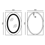 Дзеркало Mixxus PLAIN MV03-50x70 з Led Touch, Anti-fog, димером, регулятором яскравості (MI6664) - 2