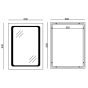 Зеркало Mixxus TWEE MR09-80x60-Reverse с Led Touch, Anti-fog, димером, регулятором яркости (MI6660) - 2