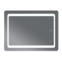 Зеркало Mixxus TWEE MR09-80x60-Reverse с Led Touch, Anti-fog, димером, регулятором яркости (MI6660) - 3