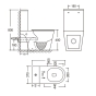 Унитаз-компакт Mixxus BEVEL-0405-R 605х370х800mm, система смыва RIMLESS (MI6728) - 2