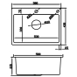 Мийка з нержавіючої сталі MIXXUS MH5843 DECOR GRAPHITE (MH5843 DECOR NANO-BLACK) (3.0/0.8) колір графіт (MI7042) - 3